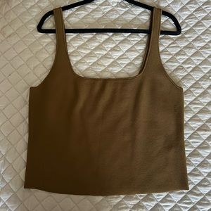 Vince deep brown/ olive cropped tank